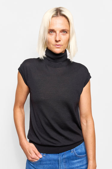 GS cap sleeve turtleneck top