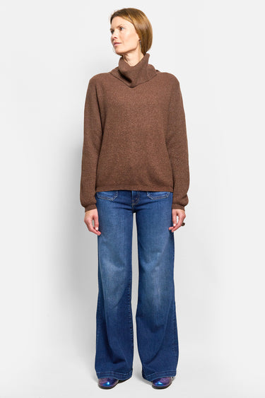 GS metallic turtleneck wool top
