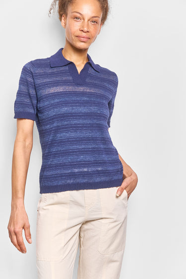 GS rigato sheer stripe polo