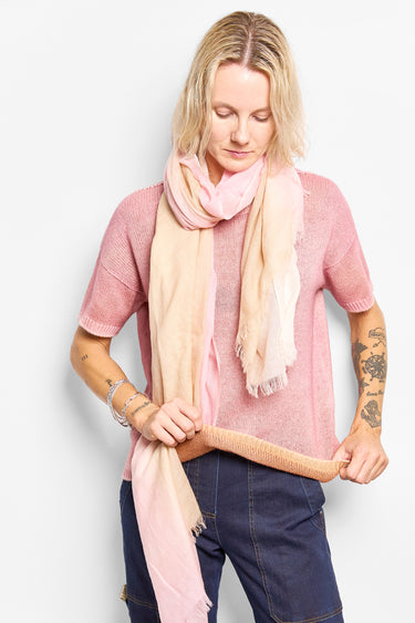 GS reversible cashmere short sleeve top