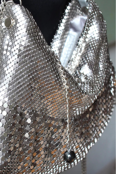 laura b ana brass disco bag