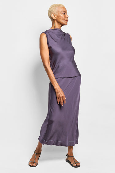 angel viscose satin bias top