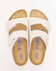 birkenstock arizona antique white suede leather narrow