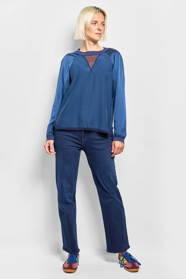 ava silk satin top