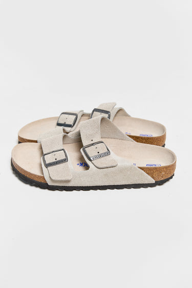 BIRKENSTOCK arizona sfb oyster tonal footbed suede leather