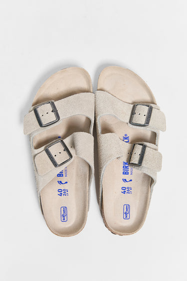 BIRKENSTOCK arizona sfb oyster tonal footbed suede leather