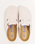 birkenstock boston antique white suede