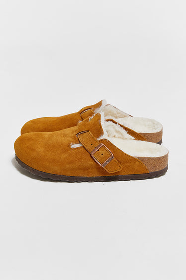 BIRKENSTOCK boston shearling mink suede leather