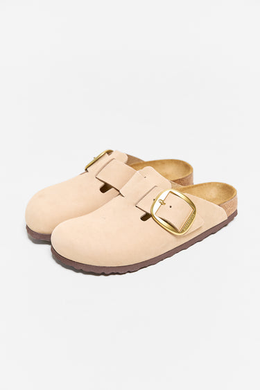 BIRKENSTOCK boston big buckle sandcastle nubuck leather