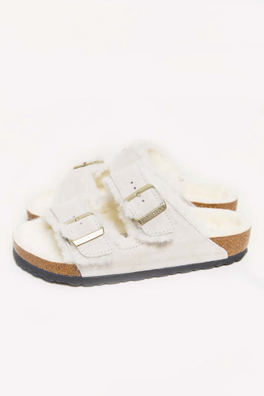 BIRKENSTOCK arizona antique white suede leather/shearling