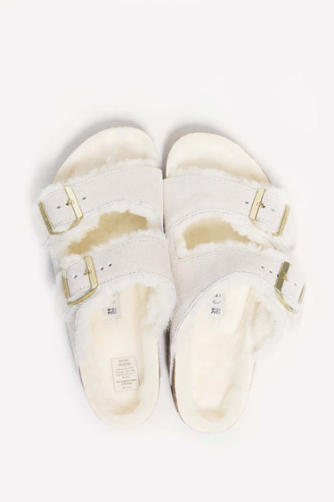 BIRKENSTOCK arizona antique white suede leather/shearling