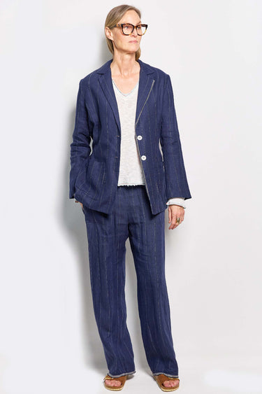 bryan navy herringbone pinstripe jacket