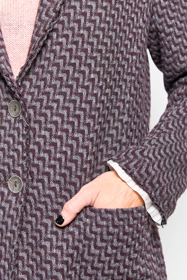 bryan zigzag weave wool jacket