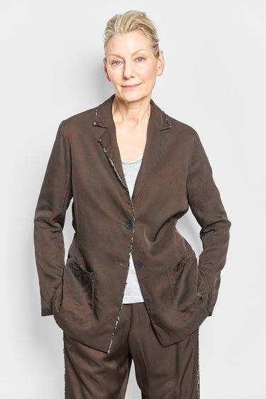 pre-order bryan choc botanical jacket