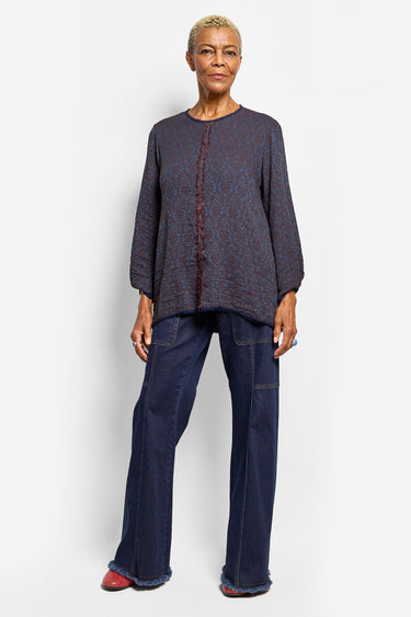cara viscose jacquard top