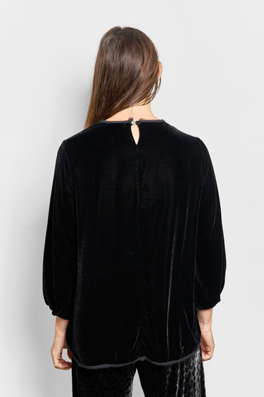 cara silk velvet top