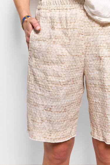 chalki selvedge weave print short