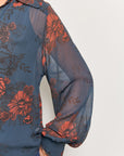 cinzy floral silk georgette shirt