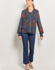 cinzy floral silk georgette shirt