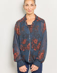 cinzy floral silk georgette shirt