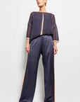 cleo navy pinstripe pant