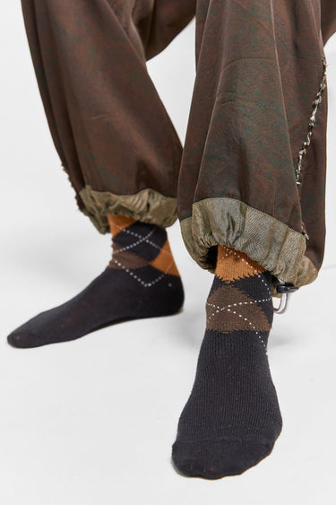 Maria La Rosa hong merino wool plaid socks