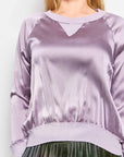 daley lilac silk top