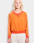 daley over-dye orange silk top