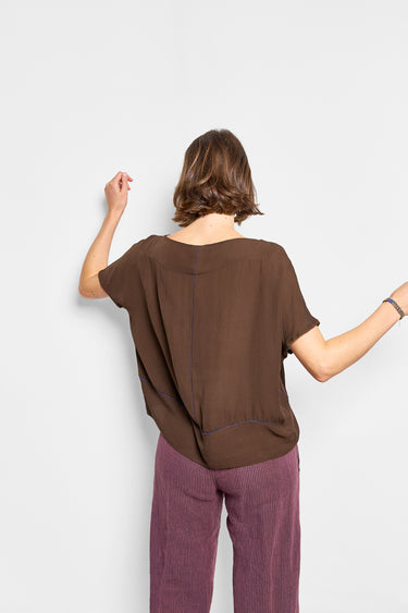 forte silk double georgette tee
