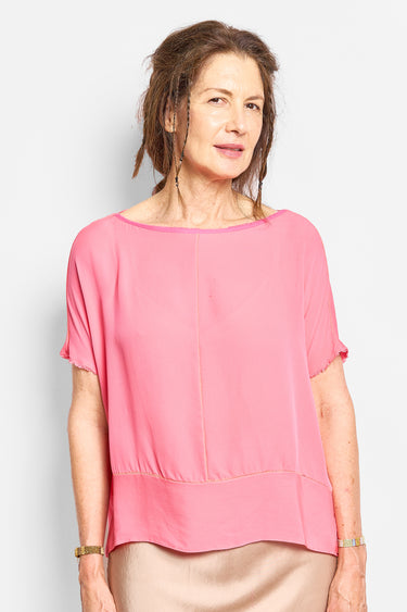 forte silk double georgette tee