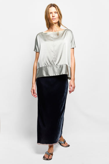 forte silk satin tee