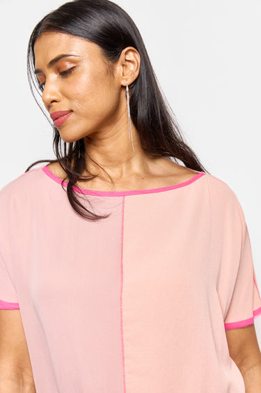 forte silk double georgette tee