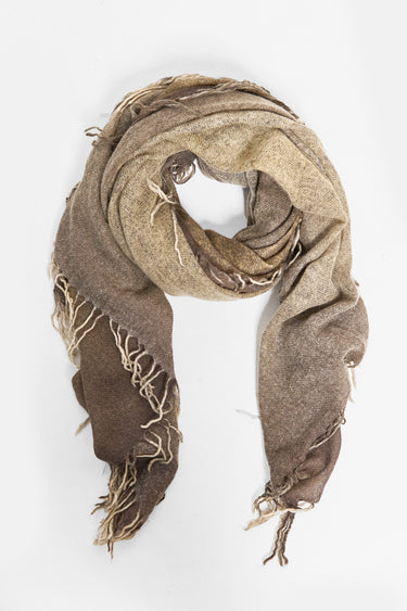 fringed wool cashmere scarf