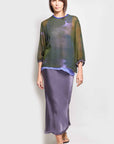 george mist print silk georgette tee