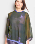 george mist print silk georgette tee