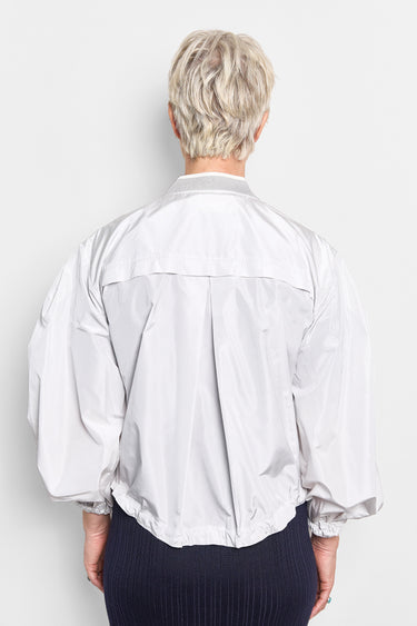 GS over sleeves nylon zip jacket