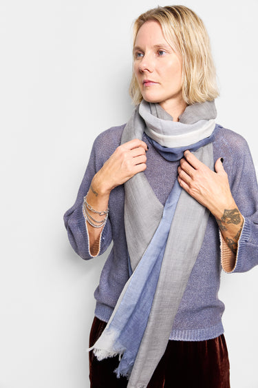 GS gradient virgin wool scarf