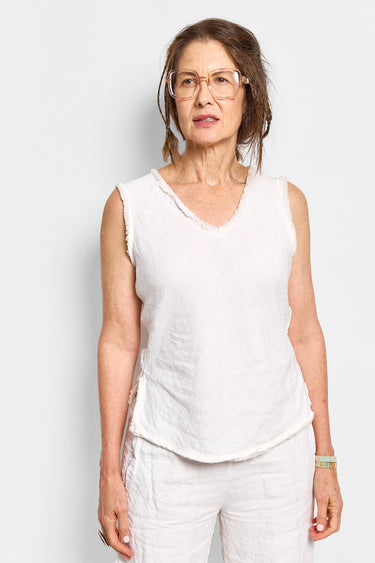 harper sleeveless hemp top
