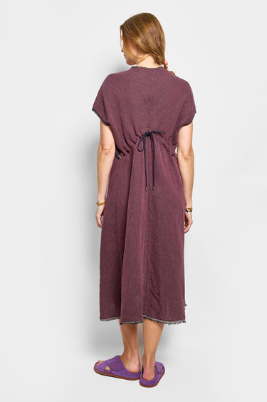 holly plum stripe dress