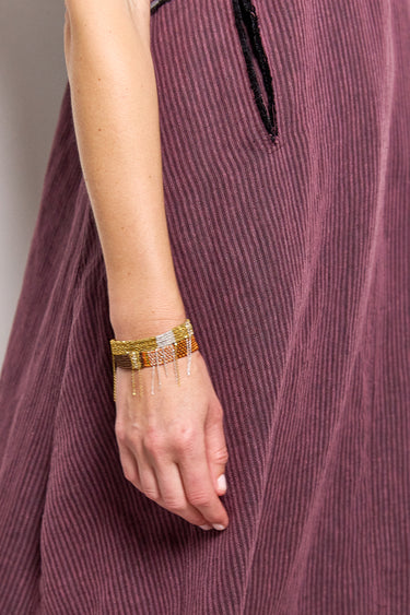 holly plum stripe dress