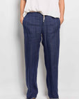 honest navy herringbone pant