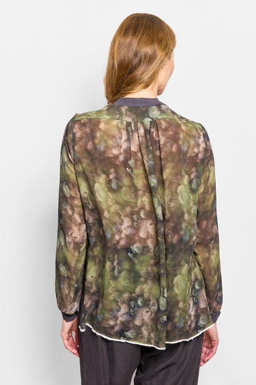 isa wild bloom v-neck silk top