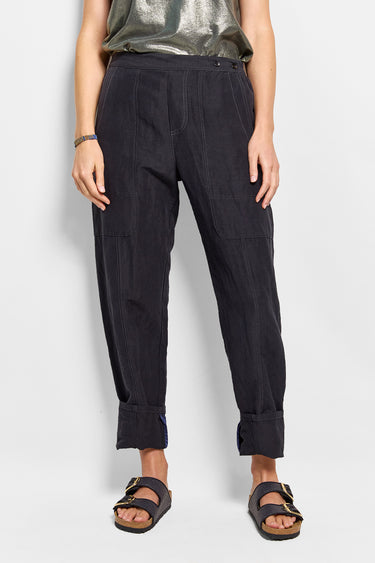 isak silk linen pant