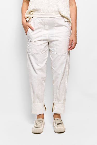 jax white cotton linen pant