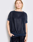 joy silk velvet top