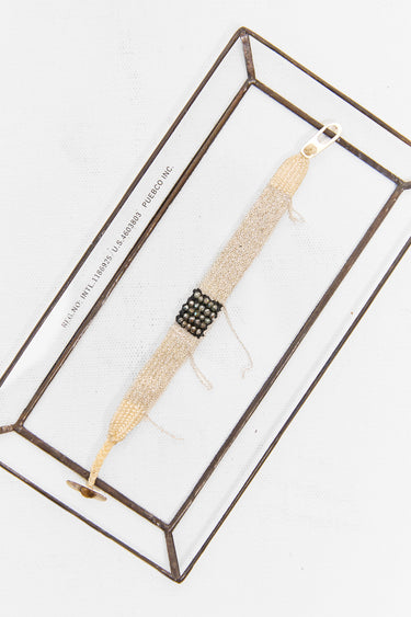 KATIA ALPHA weave black diamonds bracelet