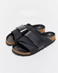 birkenstock kyoto high shine black nubuck leather