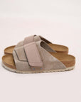 birkenstock kyoto taupe suede and nubuck leather