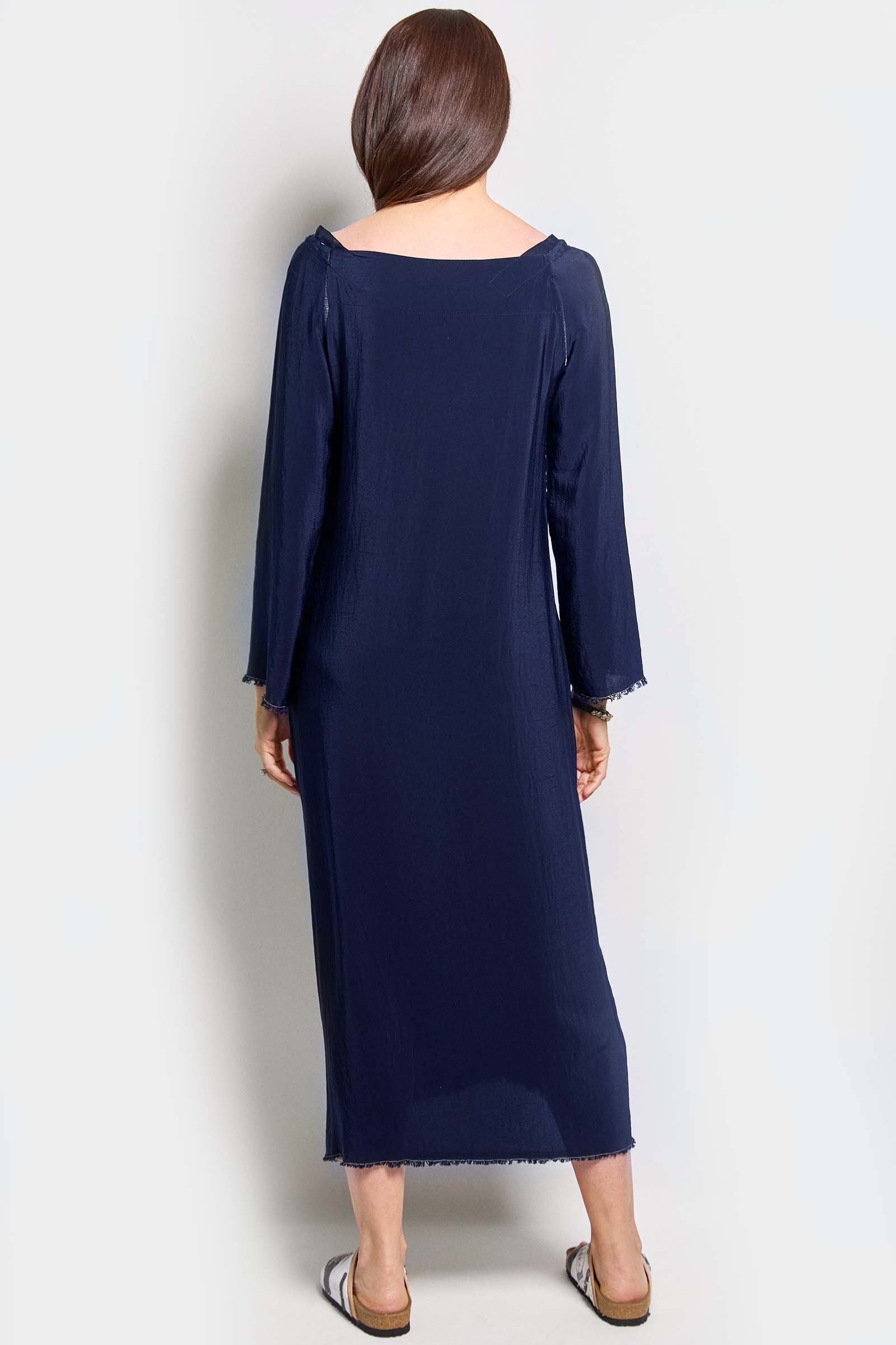 blanche crepe de chine dress