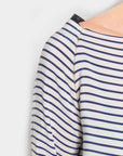 lee navy stripe silk top